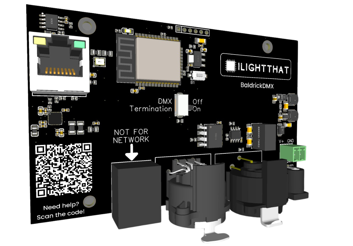 BaldrickDMX Board Overview